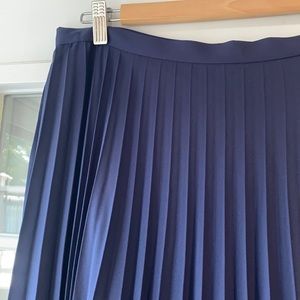 Banana Republic navy pleaded maxi skirt